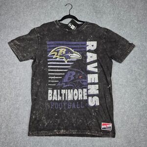New Era Baltimore Ravens Football Black T-Shirt Mens Size Large Graphic Print Lg